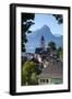 Elevated View over Parish Church and St. Wolfgang, Wolfgangsee Lake, Flachgau-Doug Pearson-Framed Photographic Print
