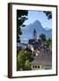 Elevated View over Parish Church and St. Wolfgang, Wolfgangsee Lake, Flachgau-Doug Pearson-Framed Photographic Print