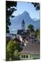 Elevated View over Parish Church and St. Wolfgang, Wolfgangsee Lake, Flachgau-Doug Pearson-Mounted Photographic Print