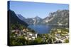 Elevated View over Picturesque Ebensee, Lake Traunsee, Salzkammergut-Doug Pearson-Stretched Canvas