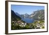 Elevated View over Picturesque Ebensee, Lake Traunsee, Salzkammergut-Doug Pearson-Framed Photographic Print