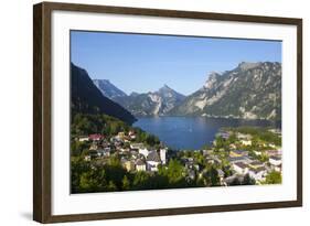 Elevated View over Picturesque Ebensee, Lake Traunsee, Salzkammergut-Doug Pearson-Framed Photographic Print