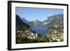 Elevated View over Picturesque Ebensee, Lake Traunsee, Salzkammergut-Doug Pearson-Framed Photographic Print