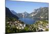 Elevated View over Picturesque Ebensee, Lake Traunsee, Salzkammergut-Doug Pearson-Mounted Photographic Print