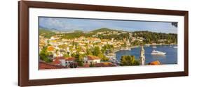 Elevated View over Picturesque Harbor Town of Cavtat, Cavtat, Dalmatia, Croatia-Doug Pearson-Framed Photographic Print