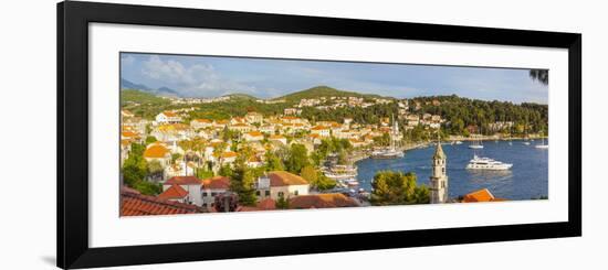 Elevated View over Picturesque Harbor Town of Cavtat, Cavtat, Dalmatia, Croatia-Doug Pearson-Framed Photographic Print