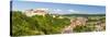 Elevated View over Picturesque Harburg Castle and Old Town Center, Harburg, Bavaria, Germany-Doug Pearson-Stretched Canvas