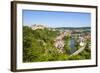 Elevated View over Picturesque Harburg Castle and Old Town Center, Harburg, Bavaria, Germany-Doug Pearson-Framed Photographic Print