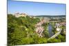 Elevated View over Picturesque Harburg Castle and Old Town Center, Harburg, Bavaria, Germany-Doug Pearson-Mounted Photographic Print