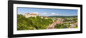 Elevated View over Picturesque Harburg Castle and Old Town Center, Harburg, Bavaria, Germany-Doug Pearson-Framed Photographic Print