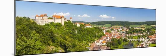 Elevated View over Picturesque Harburg Castle and Old Town Center, Harburg, Bavaria, Germany-Doug Pearson-Mounted Photographic Print