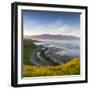 Elevated View over Picturesque Kaikoura Peninsula Illuminated-Doug Pearson-Framed Photographic Print