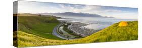 Elevated View over Picturesque Kaikoura Peninsula Illuminated-Doug Pearson-Stretched Canvas