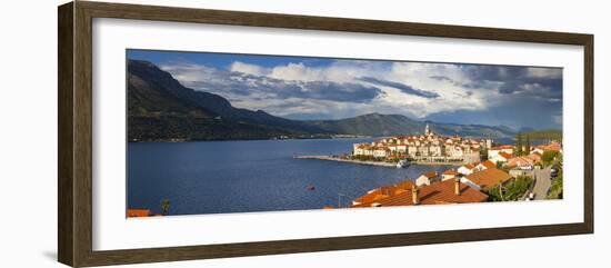 Elevated View over Picturesque Korcula Town, Korcula, Dalmatia, Croatia-Doug Pearson-Framed Photographic Print