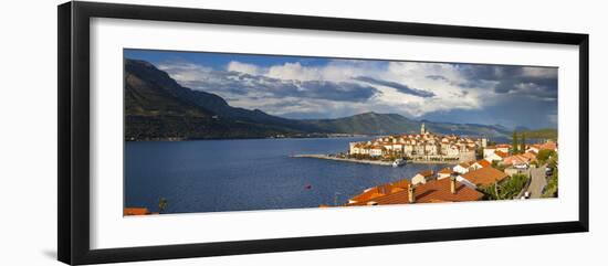 Elevated View over Picturesque Korcula Town, Korcula, Dalmatia, Croatia-Doug Pearson-Framed Photographic Print