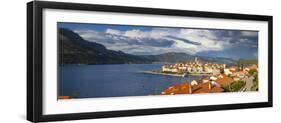 Elevated View over Picturesque Korcula Town, Korcula, Dalmatia, Croatia-Doug Pearson-Framed Photographic Print