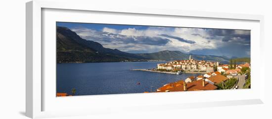 Elevated View over Picturesque Korcula Town, Korcula, Dalmatia, Croatia-Doug Pearson-Framed Photographic Print