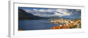 Elevated View over Picturesque Korcula Town, Korcula, Dalmatia, Croatia-Doug Pearson-Framed Photographic Print