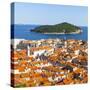 Elevated View over Picturesque Stari Grad (Old Town), Dubrovnik, Dalmatia, Croatia-Doug Pearson-Stretched Canvas