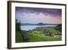 Elevated View over Picturesque Weyregg Am Attersee Illuminated at Dawn, Attersee, Salzkammergut-Doug Pearson-Framed Photographic Print