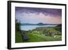 Elevated View over Picturesque Weyregg Am Attersee Illuminated at Dawn, Attersee, Salzkammergut-Doug Pearson-Framed Photographic Print