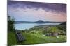 Elevated View over Picturesque Weyregg Am Attersee Illuminated at Dawn, Attersee, Salzkammergut-Doug Pearson-Mounted Photographic Print