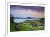 Elevated View over Picturesque Weyregg Am Attersee Illuminated at Dawn, Attersee, Salzkammergut-Doug Pearson-Framed Photographic Print