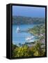 Elevated View over Port Antonio and Navy Island, Portland Parish, Jamaica, Caribbean-Doug Pearson-Framed Stretched Canvas