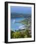 Elevated View over Port Antonio and Navy Island, Portland Parish, Jamaica, Caribbean-Doug Pearson-Framed Photographic Print