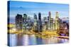 Elevated View over Singapore City Centre and Marina Bay, Singapore, Southeast Asia, Asia-Gavin Hellier-Stretched Canvas