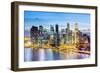 Elevated View over Singapore City Centre and Marina Bay, Singapore, Southeast Asia, Asia-Gavin Hellier-Framed Photographic Print