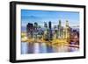 Elevated View over Singapore City Centre and Marina Bay, Singapore, Southeast Asia, Asia-Gavin Hellier-Framed Photographic Print