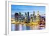 Elevated View over Singapore City Centre and Marina Bay, Singapore, Southeast Asia, Asia-Gavin Hellier-Framed Photographic Print