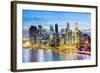 Elevated View over Singapore City Centre and Marina Bay, Singapore, Southeast Asia, Asia-Gavin Hellier-Framed Photographic Print