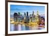 Elevated View over Singapore City Centre and Marina Bay, Singapore, Southeast Asia, Asia-Gavin Hellier-Framed Photographic Print