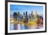 Elevated View over Singapore City Centre and Marina Bay, Singapore, Southeast Asia, Asia-Gavin Hellier-Framed Photographic Print