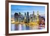 Elevated View over Singapore City Centre and Marina Bay, Singapore, Southeast Asia, Asia-Gavin Hellier-Framed Photographic Print