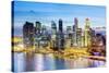 Elevated View over Singapore City Centre and Marina Bay, Singapore, Southeast Asia, Asia-Gavin Hellier-Stretched Canvas