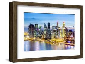 Elevated View over Singapore City Centre and Marina Bay, Singapore, Southeast Asia, Asia-Gavin Hellier-Framed Photographic Print