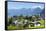 Elevated View over St. Gilgen, Wolfgangsee, Flachgau-Doug Pearson-Framed Stretched Canvas