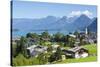 Elevated View over St. Gilgen, Wolfgangsee, Flachgau-Doug Pearson-Stretched Canvas