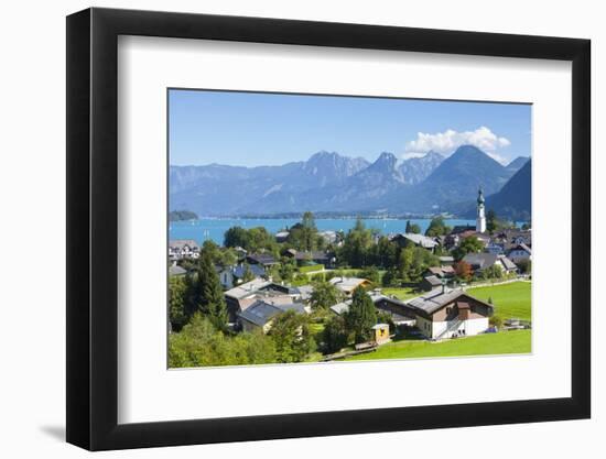 Elevated View over St. Gilgen, Wolfgangsee, Flachgau-Doug Pearson-Framed Photographic Print