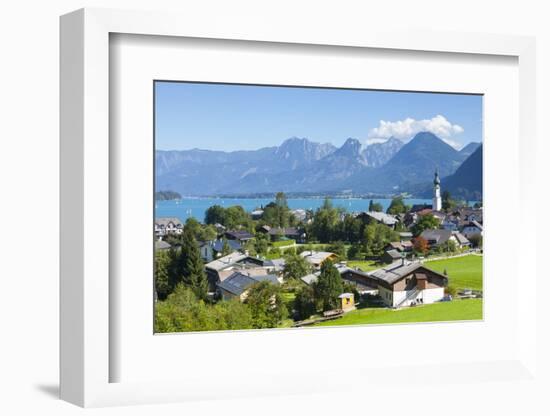 Elevated View over St. Gilgen, Wolfgangsee, Flachgau-Doug Pearson-Framed Photographic Print