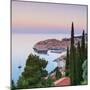 Elevated View over Stari Grad (Old Town) Illuminated at Sunrise, Dubrovnik, Dalmatia, Croatia-Doug Pearson-Mounted Premium Photographic Print