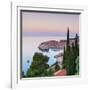 Elevated View over Stari Grad (Old Town) Illuminated at Sunrise, Dubrovnik, Dalmatia, Croatia-Doug Pearson-Framed Photographic Print