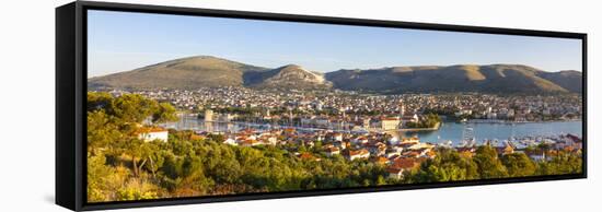 Elevated View over Stari Grad (Old Town), Trogir, Dalmatia, Croatia-Doug Pearson-Framed Stretched Canvas