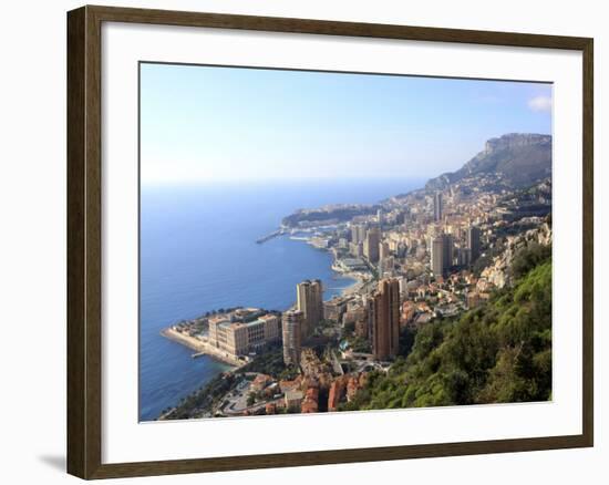 Elevated View over the City, Monte Carlo, Monaco, Cote D'Azur, Mediterranean, Europe-Vincenzo Lombardo-Framed Photographic Print