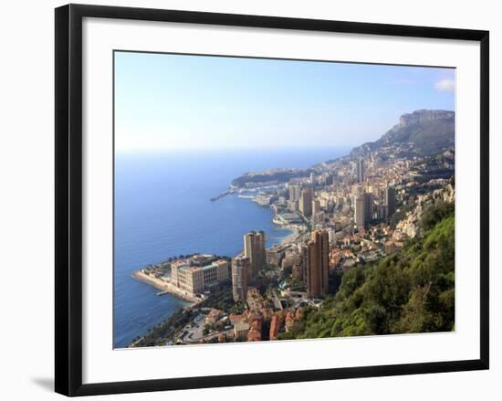 Elevated View over the City, Monte Carlo, Monaco, Cote D'Azur, Mediterranean, Europe-Vincenzo Lombardo-Framed Photographic Print