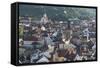 Elevated View over the City of Prague, Czech Republic, Europe-Angelo-Framed Stretched Canvas