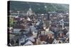 Elevated View over the City of Prague, Czech Republic, Europe-Angelo-Stretched Canvas